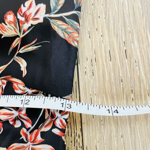 Runway The Label Mini Dress Small Black Floral Long Sleeve V Neck RNWY Aysa Club - Picture 5 of 16